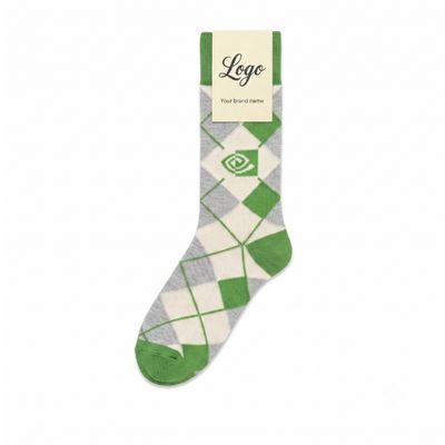 Custom Plaid Check Crew Socks - Detail A